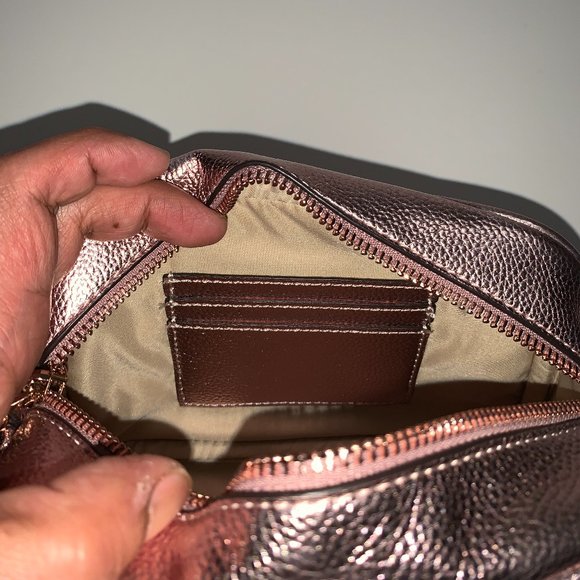 INC Glam Metallic Quilted Camera Crossbody - Picture 8 of 9